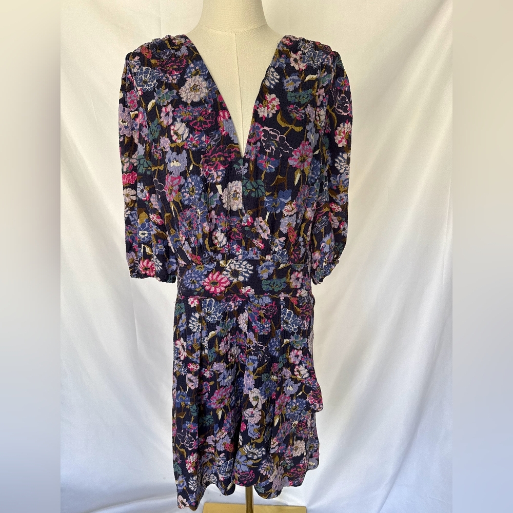 Tanya Taylor Nat Silk Floral Mini Dress - Picture 2 of 9